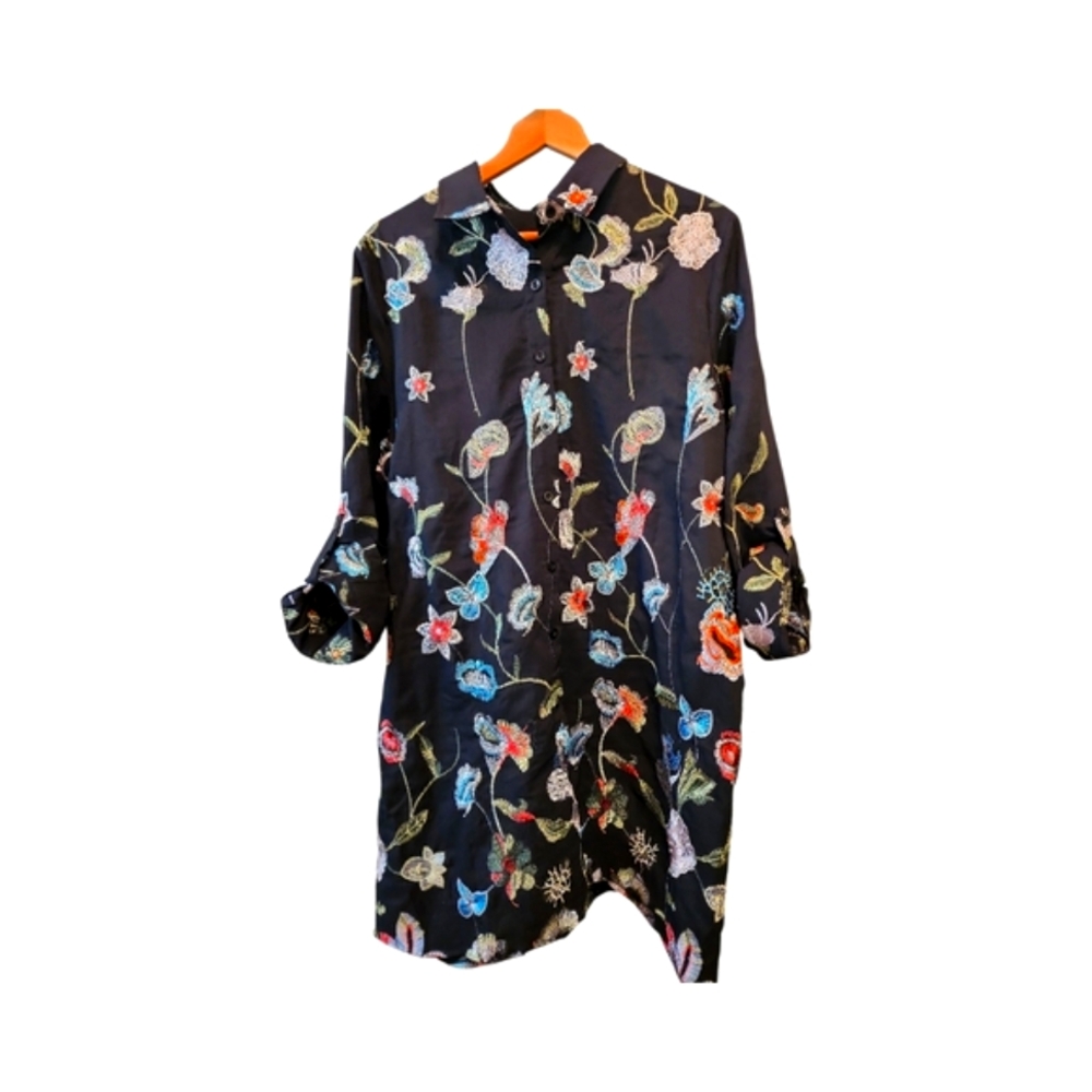 Calessa Floral Embroidered Tunic